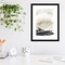 Ebony Horizon Triptych II by Jennifer Goldberger Wood Framed Wall Art Print
